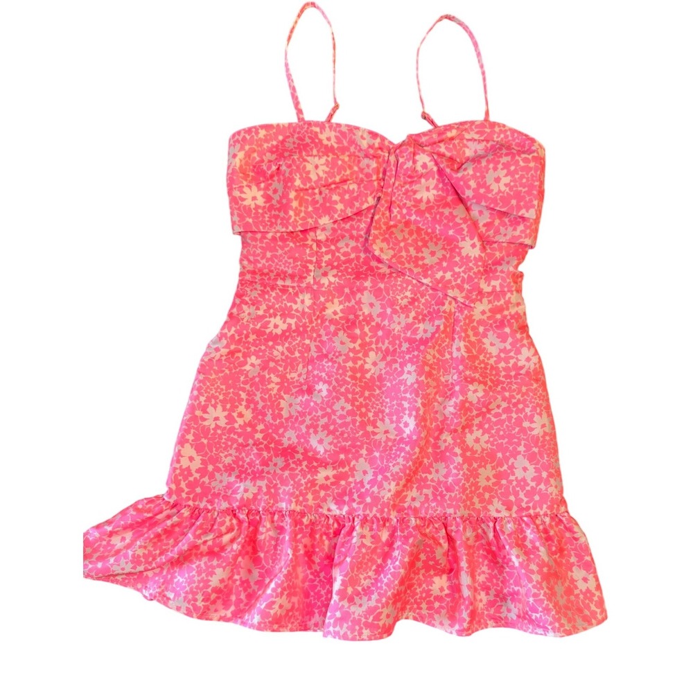 Lilly Pulitzer Sutton Skirted Romper Roxie Pink Baby Blues Jacquard Size 2 NWT‎